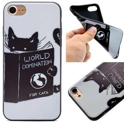 

Cat Pattern Soft Thin TPU Rubber Silicone Gel Case Cover for IPHONE 7