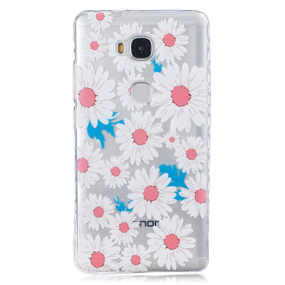 

Big chrysanthemum Pattern Soft Thin TPU Rubber Silicone Gel Case Cover for HUAWEI Honor 5X