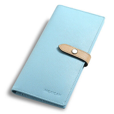 

Scarecrow (MEXICAN) ladies' handbag wallet leather long button large capacity handbag female bag long clip MGS30669L-02 blue