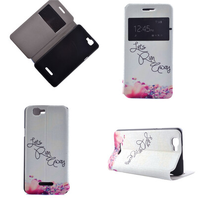 

Lets Run Design PU Leather Flip Cover Wallet Card Holder Case for Wiko Rainbow