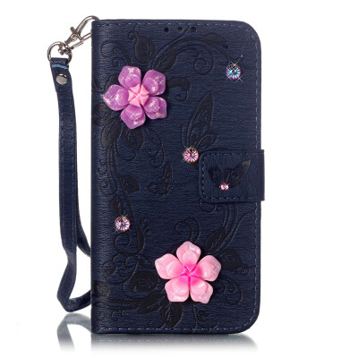 

Dark Blue Style PU Leather Flip Cover Wallet Card Holder Case for LG K7