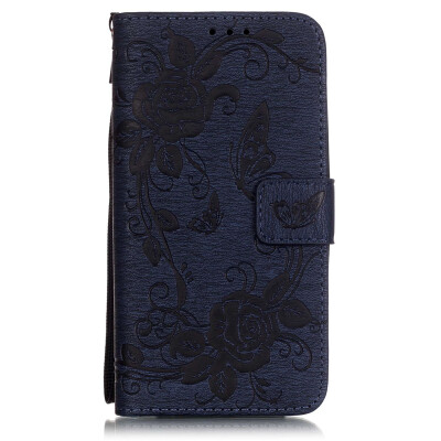 

Dark Blue Style PU Leather Flip Cover Wallet Card Holder Case for LG K7