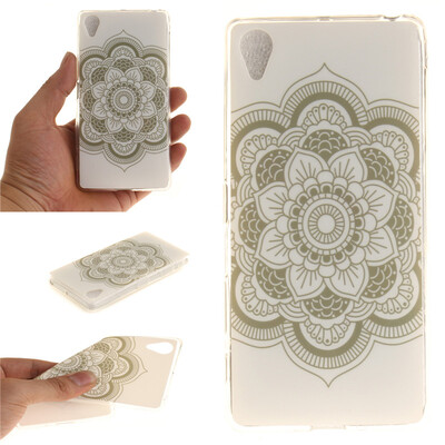 

White flowers Pattern Soft Thin TPU Rubber Silicone Gel Case Cover for SONY Xperia X Performance