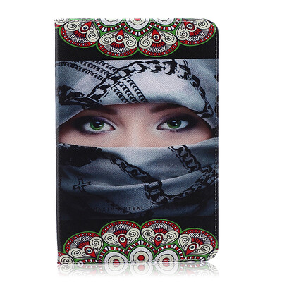 

Arabian girl Style Embossing Classic Flip Cover with Stand Function and Credit Card Slot for SAMSUNG Galaxy Tab A 8.0 T350