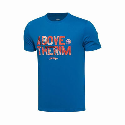 

Li Ning LI-NING Men&39s Sports T-Shirt Collar T-Shirt AHSL057-3 Blue L