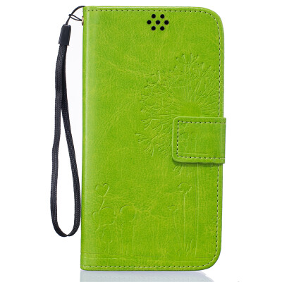 

Green Lovers and Dandelion Style Embossing Classic Flip Cover with Stand Function and Credit Card Slot for LG G5