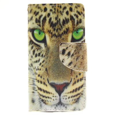 

Желтый тигр Дизайн PU кожа флип кошелек карты держатель чехол для LG Leon