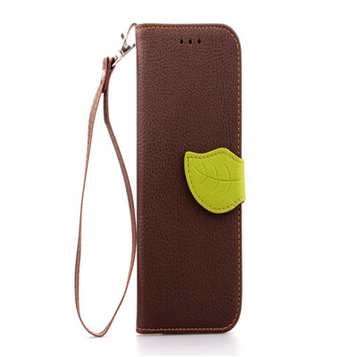 

Brown Design PU Leather Flip Cover Wallet Card Holder Case for HTC One M8