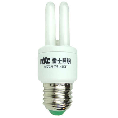 

Энергосберегающая лампа NVC (ENC) E27 большой рот 2U 5W 6500K дневной свет (белый)