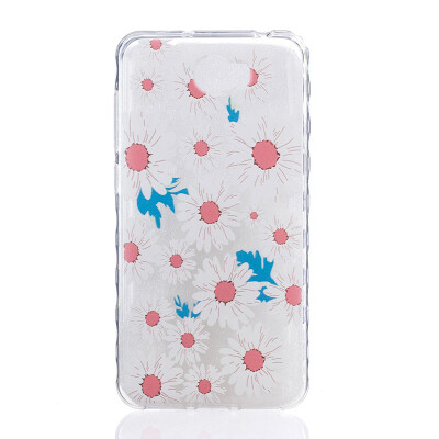 

Big chrysanthemum Pattern Soft Thin TPU Rubber Silicone Gel Case Cover for HUAWEI Y5 II