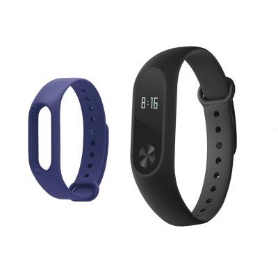 

Replaceable Silicone Wrist Strap for Xiaomi Mi Band 2 Dark Blue