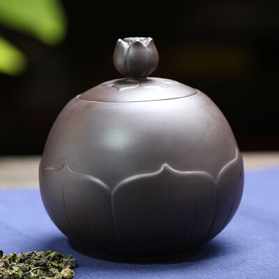

Speech purple sand tea cans do not take taste ceramic boutique Pu&39er tea cans sealed Kung Fu tea accessories