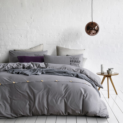 

Jie Liya four sets of cotton bed sheets quilt button bed suite mysterious purple 200 230 sets of models