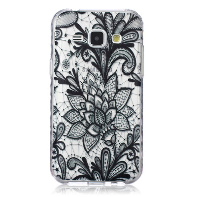 

Black Rose Pattern Soft Thin TPU Rubber Silicone Gel Case Cover for SAMSUNG Galaxy J1