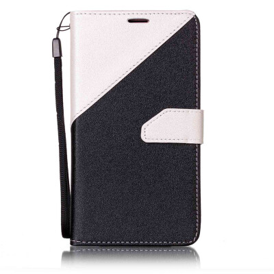 

Black + White Design PU Leather Wallet Case Classic Flip Cover with Stand Function and Credit Card Slot for SAMSUNG Galaxy J7 2016