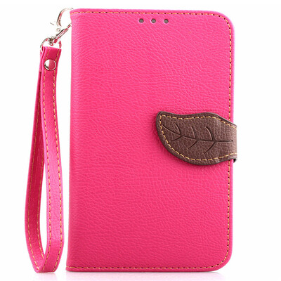 

Pink Design PU Leather Flip Cover Wallet Card Holder Case for Samsung Galaxy Note 4N9100
