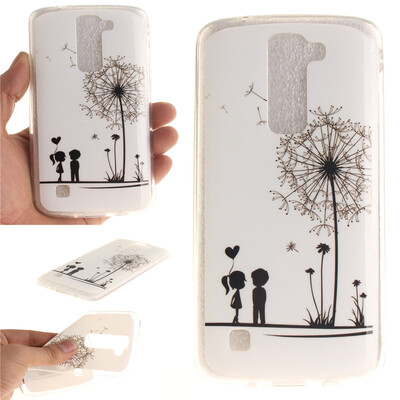 

Lovers&dandelion Pattern Soft Thin TPU Rubber Silicone Gel Case Cover for LG K8