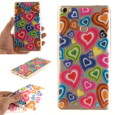 

Colorful love Pattern Soft Thin TPU Rubber Silicone Gel Case Cover for XiaoMi Mi Max