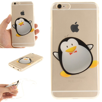 

Cartoon penguin Pattern Soft Thin TPU Rubber Silicone Gel Case Cover for IPHONE 6 Plus