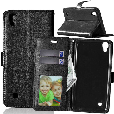 

Black Style Classic Flip Cover with Stand Function and Credit Card Slot for LG X Power