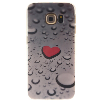 

Heart-shaped water drop Pattern Soft Thin TPU Rubber Silicone Gel Case Cover for SAMSUNG GALAXY S6 Edge