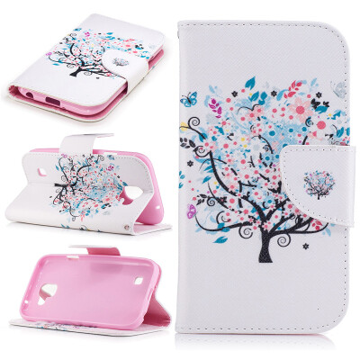 

Small tree Design PU Leather Flip Cover Wallet Card Holder Case for LG K3 2017