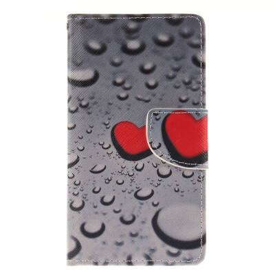 

Heart-shaped waterdrop Design PU Leather Flip Cover Wallet Card Holder Case for LG G4c/G4 Mini