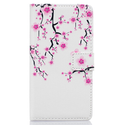 

Plum blossom Design PU Leather Flip Cover Wallet Card Holder Case for HUAWEI P9