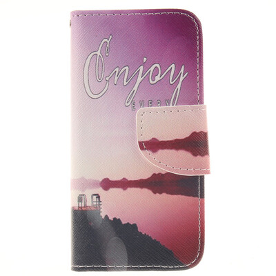 

Seaside scenery Design PU Leather Flip Cover Wallet Card Holder Case for IPHONE 5C