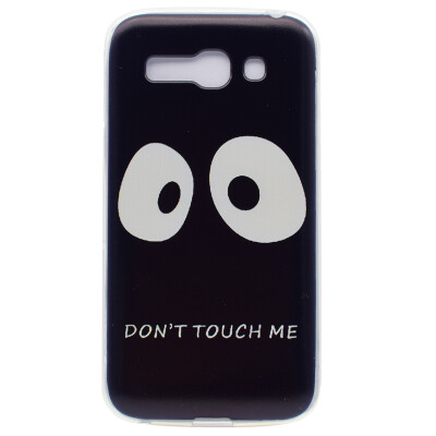 

Do not touch me Pattern Soft Thin TPU Rubber Silicone Gel Case Cover for Alcatel One Touch Pop C9