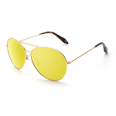 

Jingdong Supermarket] Ms. San TANS sunglasses polarized driving glasses sunscreen color film toad sunglasses 8601 gold frame red red