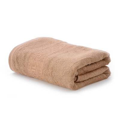 

Bamboo bamboo fiber towel soft&comfortable skin-friendly bamboo charcoal jacquard bath towel Great Wall satin file brown