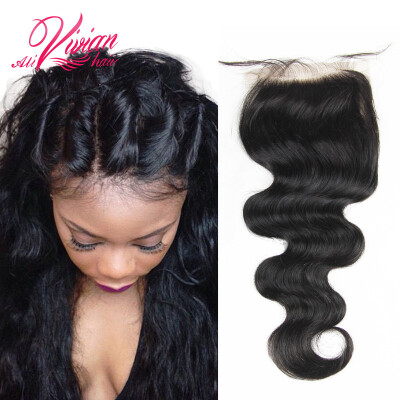 

7A Peruvian Hair Lace Closure free Way Part Human Hair Closure Peruvian Virgin Hair Body Wave Top Closure Bleached Knots