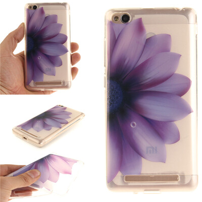 

Half flower Pattern Soft Thin TPU Rubber Silicone Gel Case Cover for XiaoMi Red mi 3