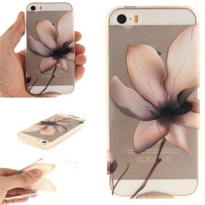 

Magnolia flower Pattern Soft Thin TPU Rubber Silicone Gel Case Cover for IPHONE 55S5SE