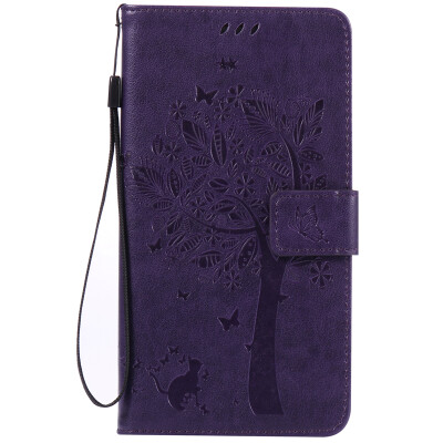 

Purple Tree Design PU Leather Flip Cover Wallet Card Holder Case for HUAWEI MATE 7