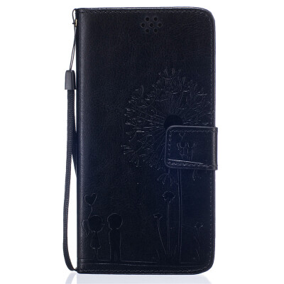 

Black Lovers and Dandelion Style Embossing Classic Flip Cover with Stand Function and Credit Card Slot for IPHONE 6 PLUS/6S PLUS