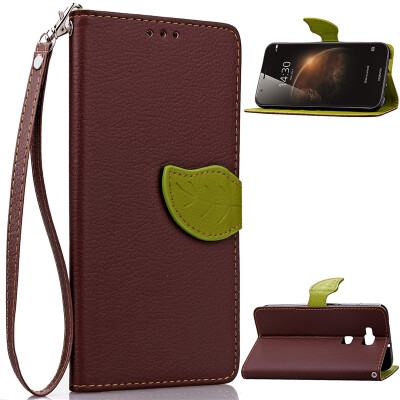 

Brown Design PU Leather Flip Cover Wallet Card Holder Case for Huawei G8