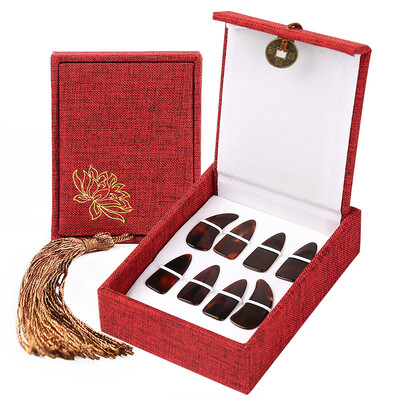 

Acacia (LOVEBIRD) Guzheng Nail Взрослый ребенок Nail Beginner Практика Аксессуары для музыкальных инструментов Двустороннее утолщение 8 Pack XS1034 Large
