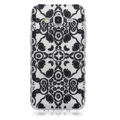 

Black flowers Pattern Soft Thin TPU Rubber Silicone Gel Case Cover for SAMSUNG GALAXY J5