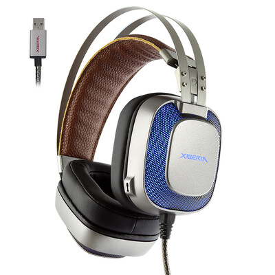 

Siberian (XIBERIA) K3 headset USB interface with wire computer headset lighting shock gaming gaming headset white blue