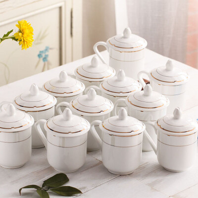 

Enjoy the ceramic cups mugs office meeting with covered tea cup set 12 fashion password