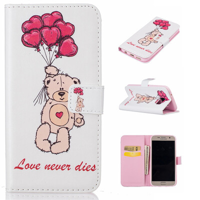 

Balloon&bear Design PU Leather Flip Cover Wallet Card Holder Case for SAMSUNG Galaxy S7