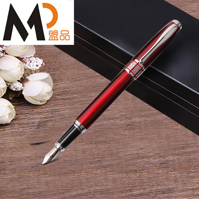 

League pen student calligraphy metal pen FP-5804 black red gold pen gift pen