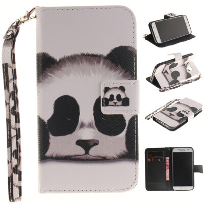 

Panda Design PU Leather Flip Cover Wallet Card Holder Case for SAMSUNG GALAXY S7