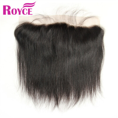 

7A Brazilian Virgin Hair Straight Lace Frontal with Baby Hair Bleach Konts Straight Human Hair 13*4Frontal Lace Closure