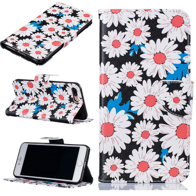 

Chrysanthemum Design PU Leather Flip Cover Wallet Card Holder Case for IPHONE 7 Plus