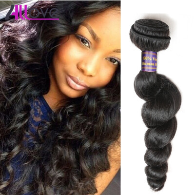 

ALLove Human Hair Brazilian Loose Wave Virgin Hair 4Bundles 8A Unprocessed Brazilian Virgin Hair Loose Body Wave More Wavy