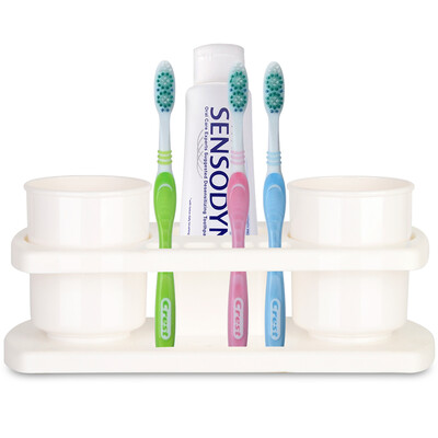

Jingdong Supermarket Camellia toothbrush holder set double cup mouthwash cup brushing cup 2226