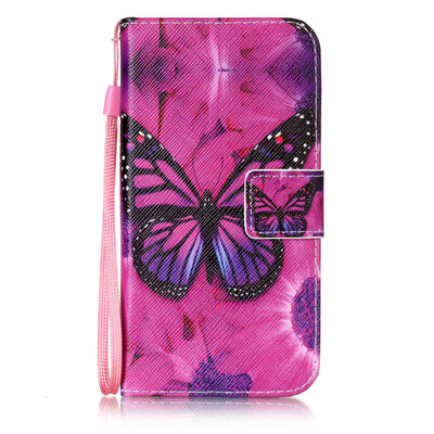

Black Butterfly Design PU Leather Flip Cover Wallet Card Holder Case for Samsung Galaxy S7/G9300